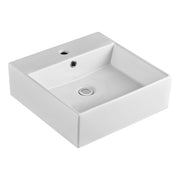 Fienza Helen Above Counter Basin 460 x 460 x 170mm 1TH, Gloss White