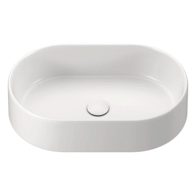 Fienza Aluca Pill Above Counter Basin 510 x 310 x 120mm, Matte White