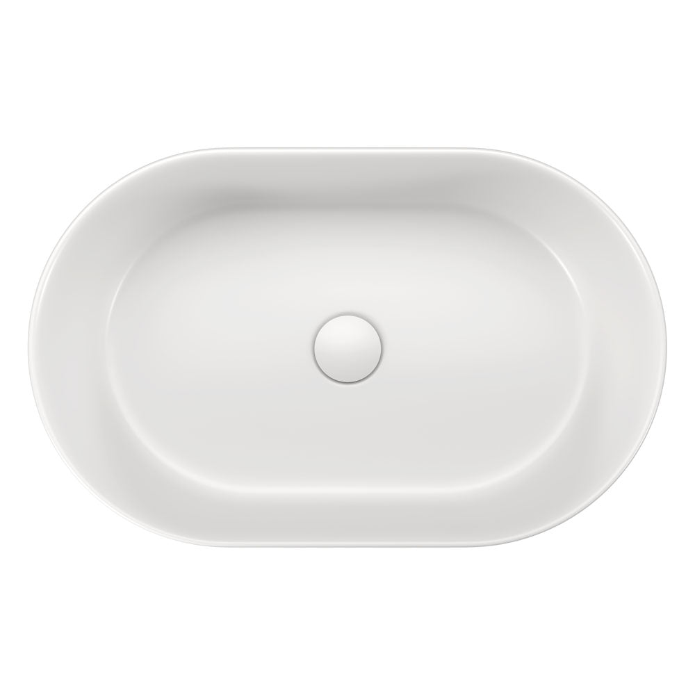 Fienza Aluca Pill Above Counter Basin 510 x 310 x 120mm, Matte White