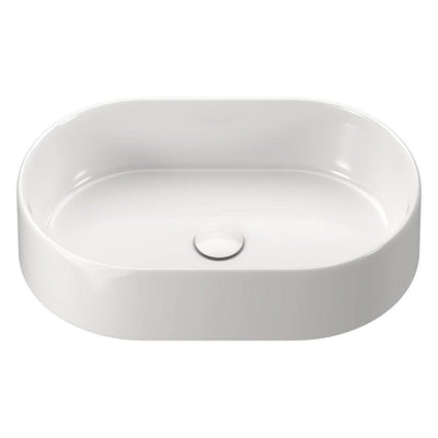 Fienza Aluca Pill Above Counter Basin 510 x 310 x 120mm, Gloss White