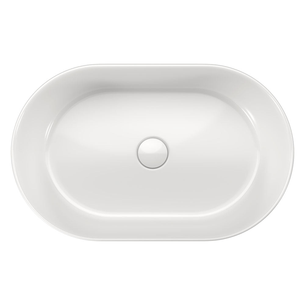 Fienza Aluca Pill Above Counter Basin 510 x 310 x 120mm, Gloss White