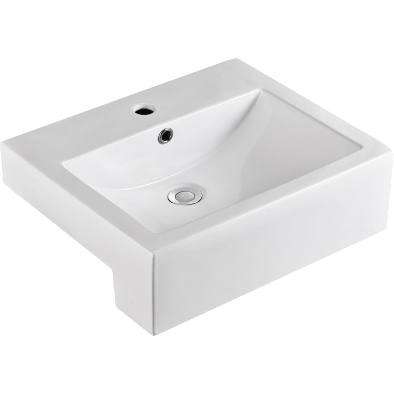 Fienza Belinda Semi-Recessed Basin 520 x 430mm, Gloss White