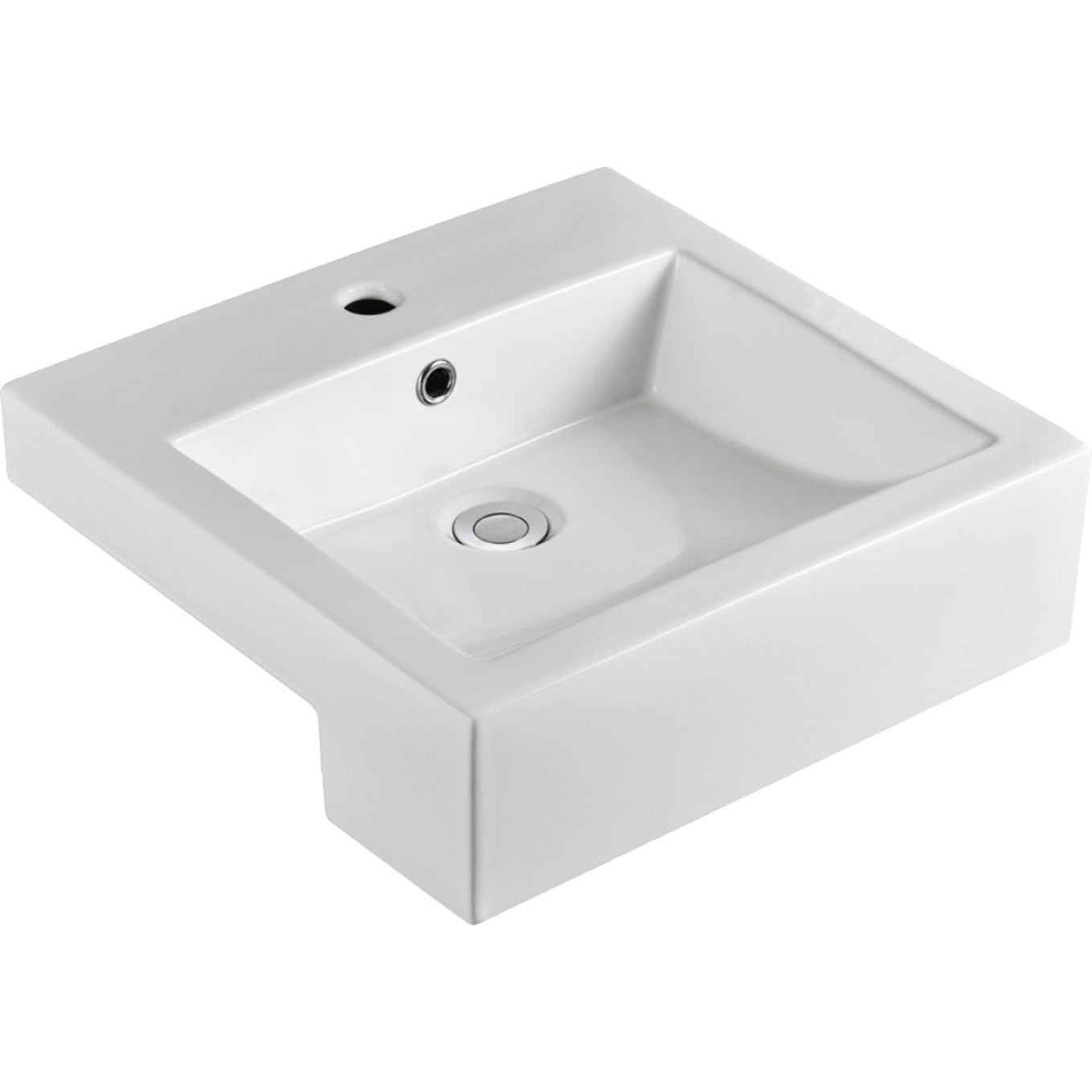 Fienza Jacinta Semi-Recessed Basin 480 x 460mm, Gloss White