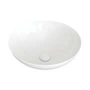 Fienza Aluca Slim Edge Basin 400mm Ceramic Above Counter, Gloss White
