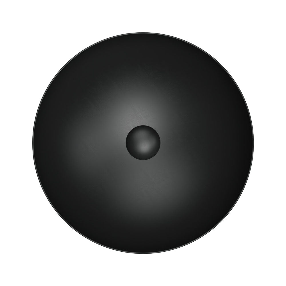 Fienza Aluca Slim Edge Basin 400mm Ceramic Above Counter, Matte Black