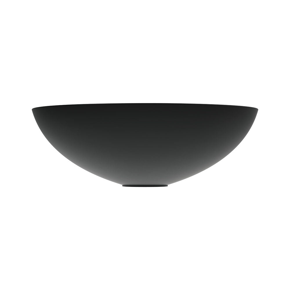 Fienza Aluca Slim Edge Basin 400mm Ceramic Above Counter, Matte Black