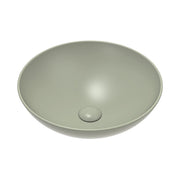 Fienza Aluca Slim Edge Basin 400mm Ceramic Above Counter, Matte Olive