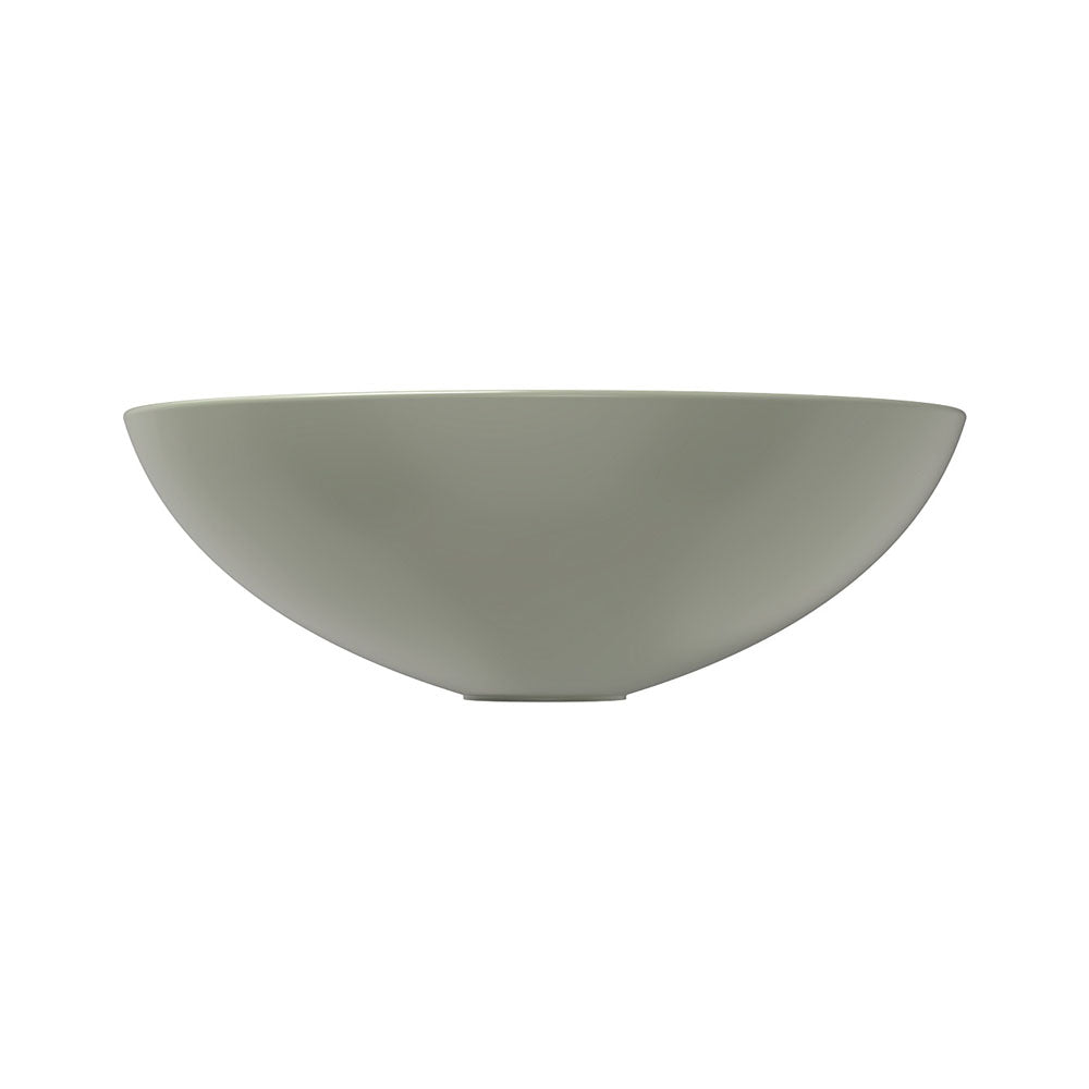 Fienza Aluca Slim Edge Basin 400mm Ceramic Above Counter, Matte Olive