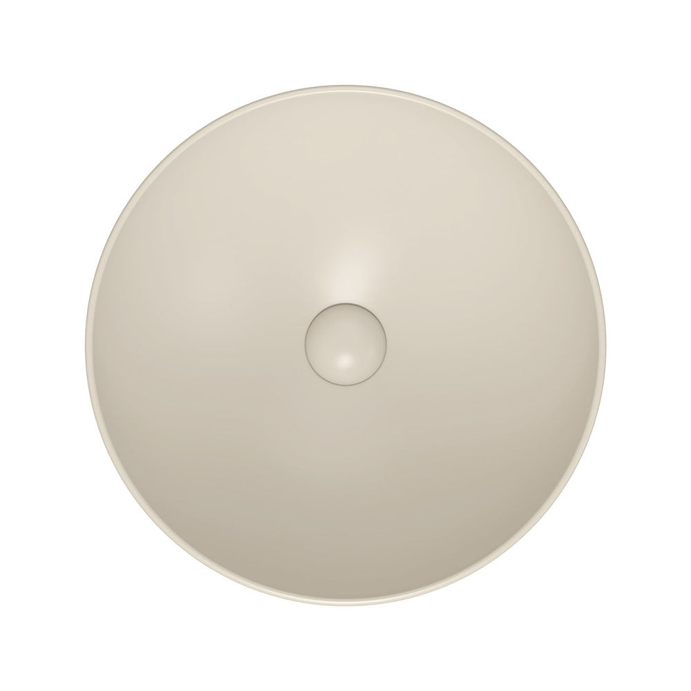 Fienza Aluca Slim Edge Basin 400mm Ceramic Above Counter, Matte Khaki