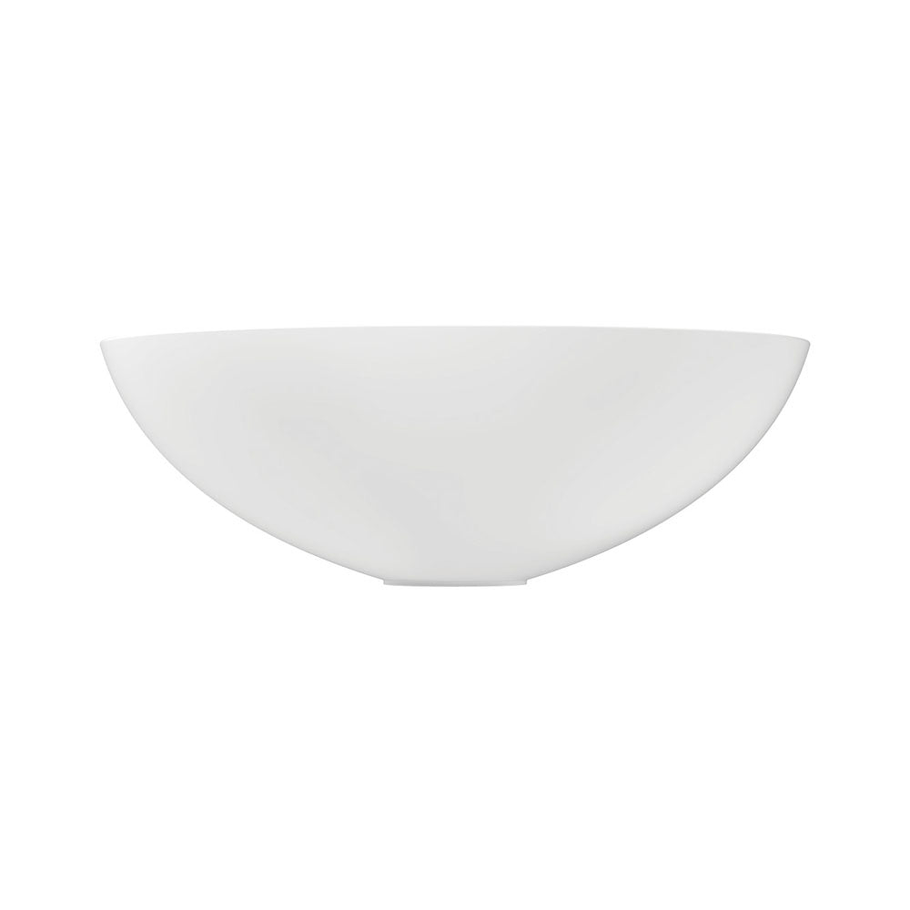 Fienza Aluca Slim Edge Basin 400mm Ceramic Above Counter, Matte White