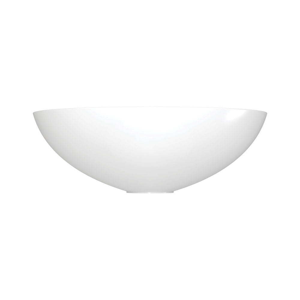 Fienza Aluca Slim Edge Basin 400mm Ceramic Above Counter, Gloss White
