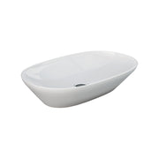 Fienza RAK Variant Above Counter Oval Basin 600 x 360mm No Overflow, Alpine Gloss White
