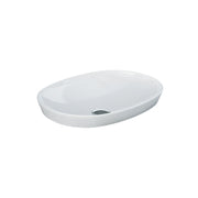 Fienza RAK Variant Semi-Inset Oval Basin 500 x 360mm No Overflow, Alpine Gloss White