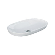 Fienza RAK Variant Semi-Inset Oval Basin 600 x 360mm No Overflow, Alpine Gloss White