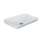 Fienza RAK Variant Semi-Inset Rectangle Basin 550 x 360mm No Overflow, Alpine Gloss White