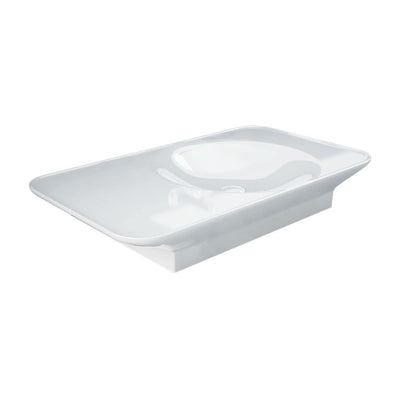 Fienza RAK Valet Wall Hung Basin 920 x 505mm Right Bowl NTH No Overflow, Alpine Gloss White