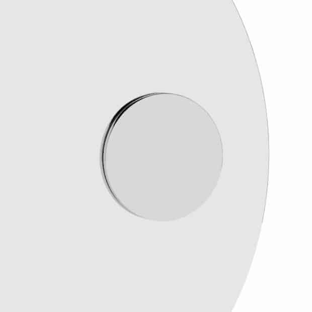 Thermogroup 3x 140mm Round Magnifying Mirror with magnet and 140x400mm metal strip