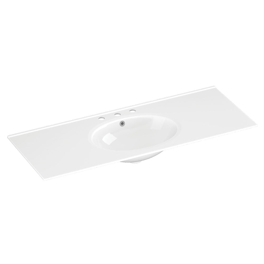 Fienza Rotondo Ceramic 1200 Basin Oval Bowl 3TH, Gloss White