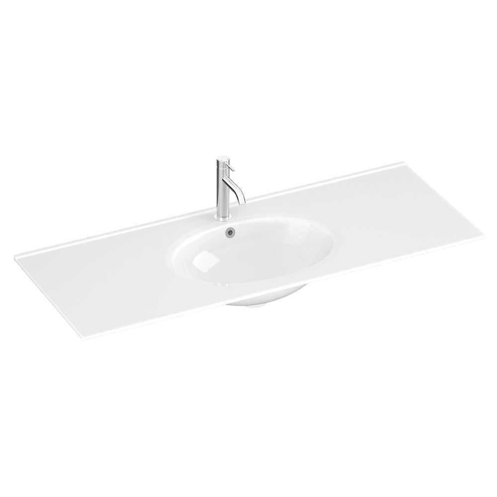 Fienza Rotondo Ceramic 1200 Basin Oval, Gloss White