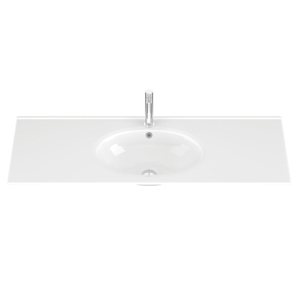 Fienza Rotondo Ceramic 1200 Basin Oval, Gloss White