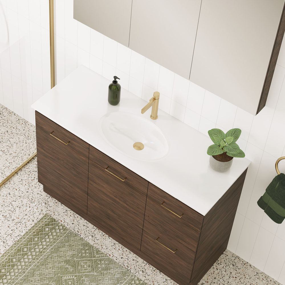 Fienza Rotondo Ceramic 1200 Basin Oval, Gloss White