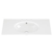 Fienza Rotondo Ceramic 900 Basin Oval Bowl 3TH, Gloss White