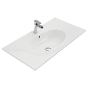 Fienza Rotondo Ceramic 900 Basin Oval Bowl, Gloss White