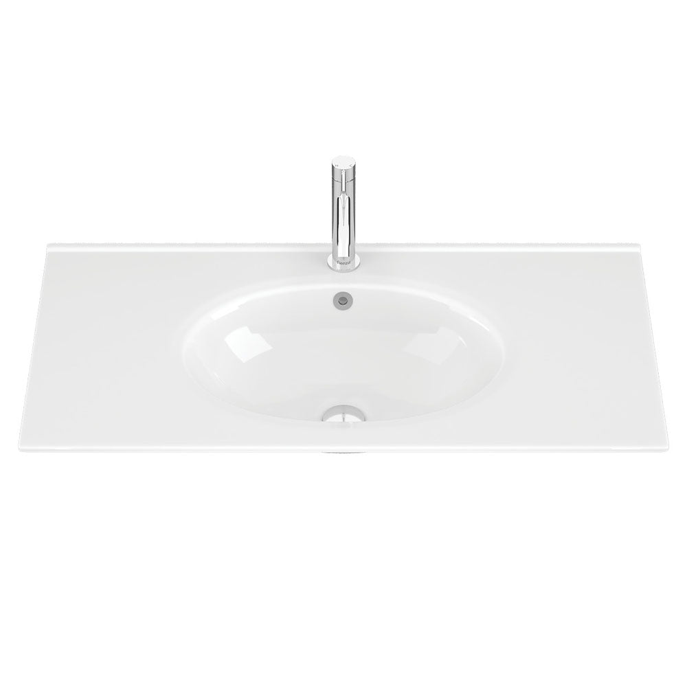 Fienza Rotondo Ceramic 900 Basin Oval Bowl, Gloss White