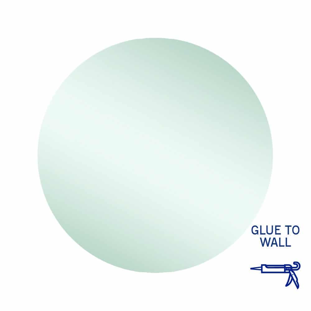 Thermogroup Rio Polished Edge Round Mirror - 700mmØ Glue-to-Wall