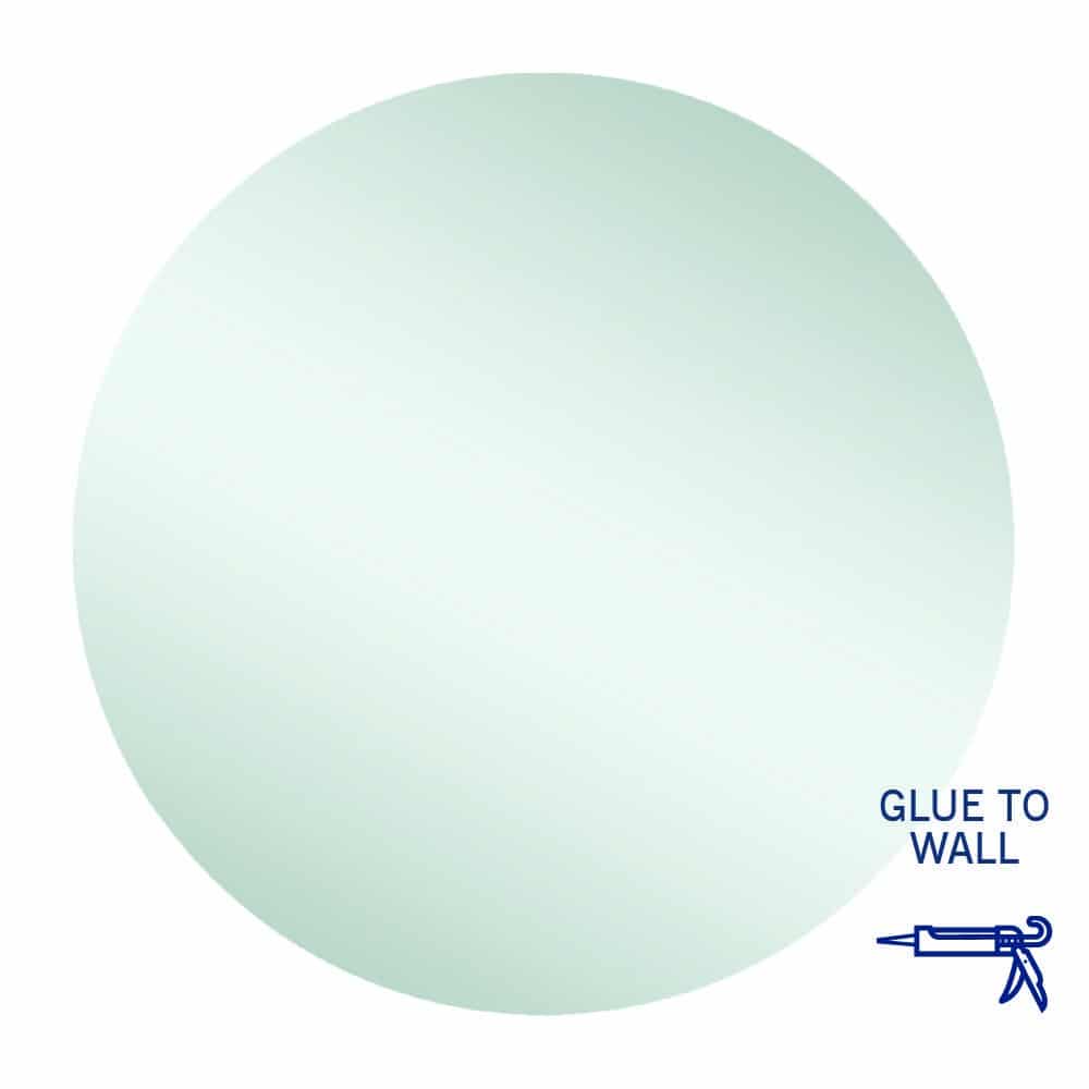 Thermogroup Rio Polished Edge Round Mirror - 800mmØ Glue-to-Wall