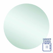 Thermogroup Rio Polished Edge Round Mirror - 800mmØ with Hangers