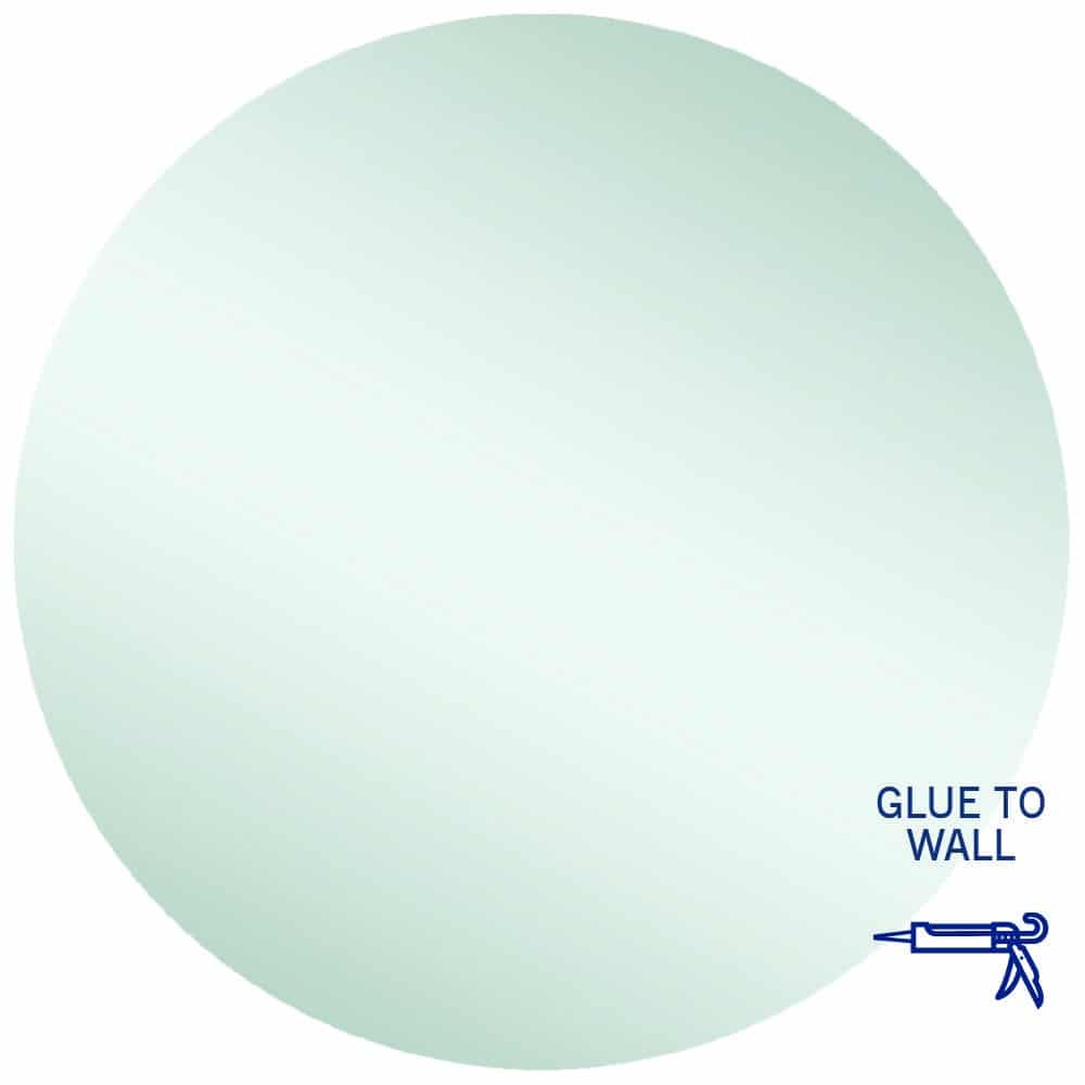 Thermogroup Rio Polished Edge Round Mirror - 900mmØ Glue-to-Wall