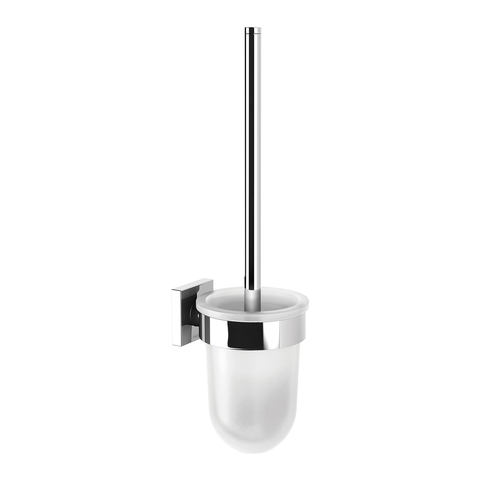 Phoenix Radii Toilet Brush & Holder Square, Chrome