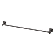 Phoenix Radii Single Towel Rail 800mm Square Plate, Brushed Carbon