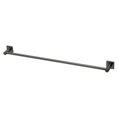 Phoenix Radii Single Towel Rail 800mm Square Plate, Brushed Carbon