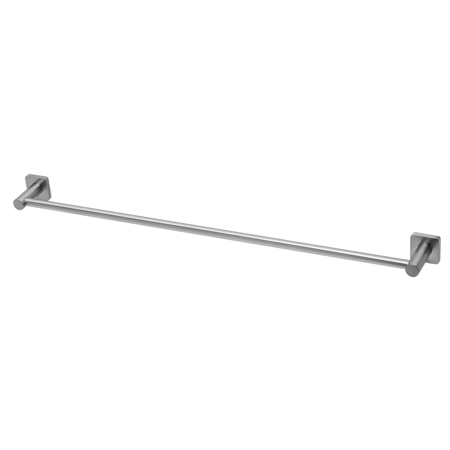 Phoenix Radii SS 316 Single Towel Rail Square Plate 800mm, Stainless Steel