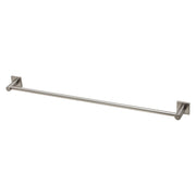 Phoenix Radii Single Towel Rail 800mm Square Plate, Brushed Nickel