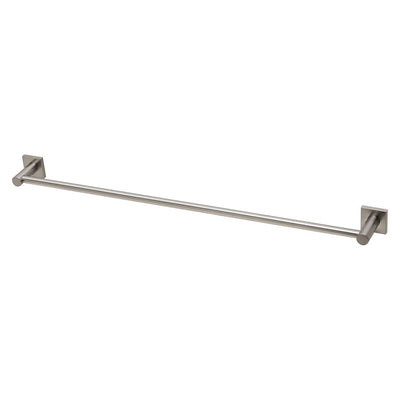 Phoenix Radii Single Towel Rail 800mm Square Plate, Brushed Nickel