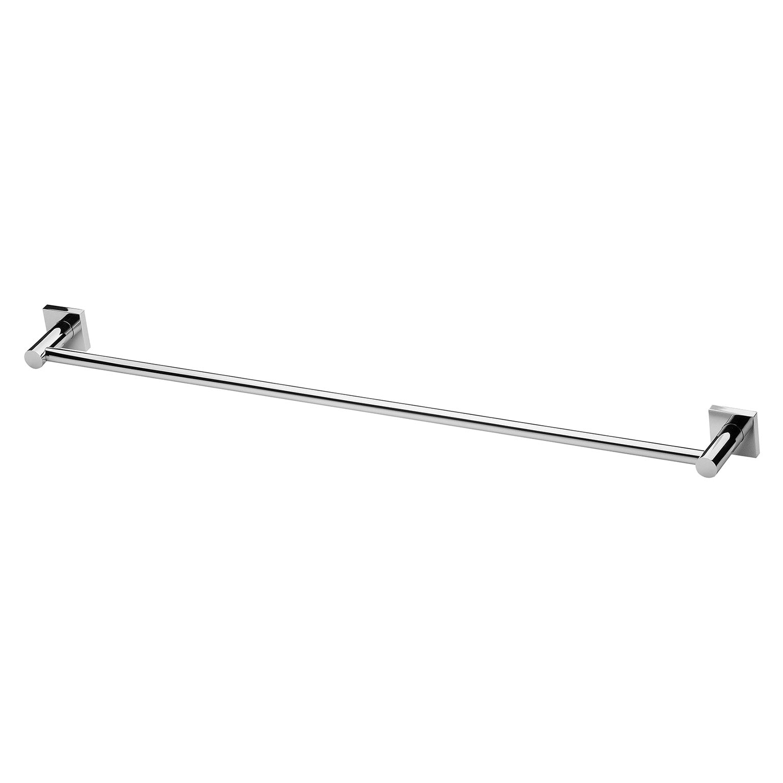 Phoenix Radii Single Towel Rail 800mm Square Plate, Chrome