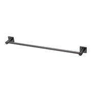 Phoenix Radii Single Towel Rail 600mm Square Plate, Brushed Carbon