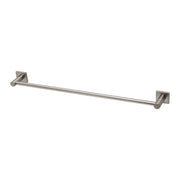 Phoenix Radii Single Towel Rail 600mm Square Plate, Brushed Nickel