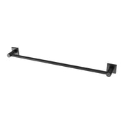 Phoenix Radii Single Towel Rail 600mm Square Plate, Matte Black