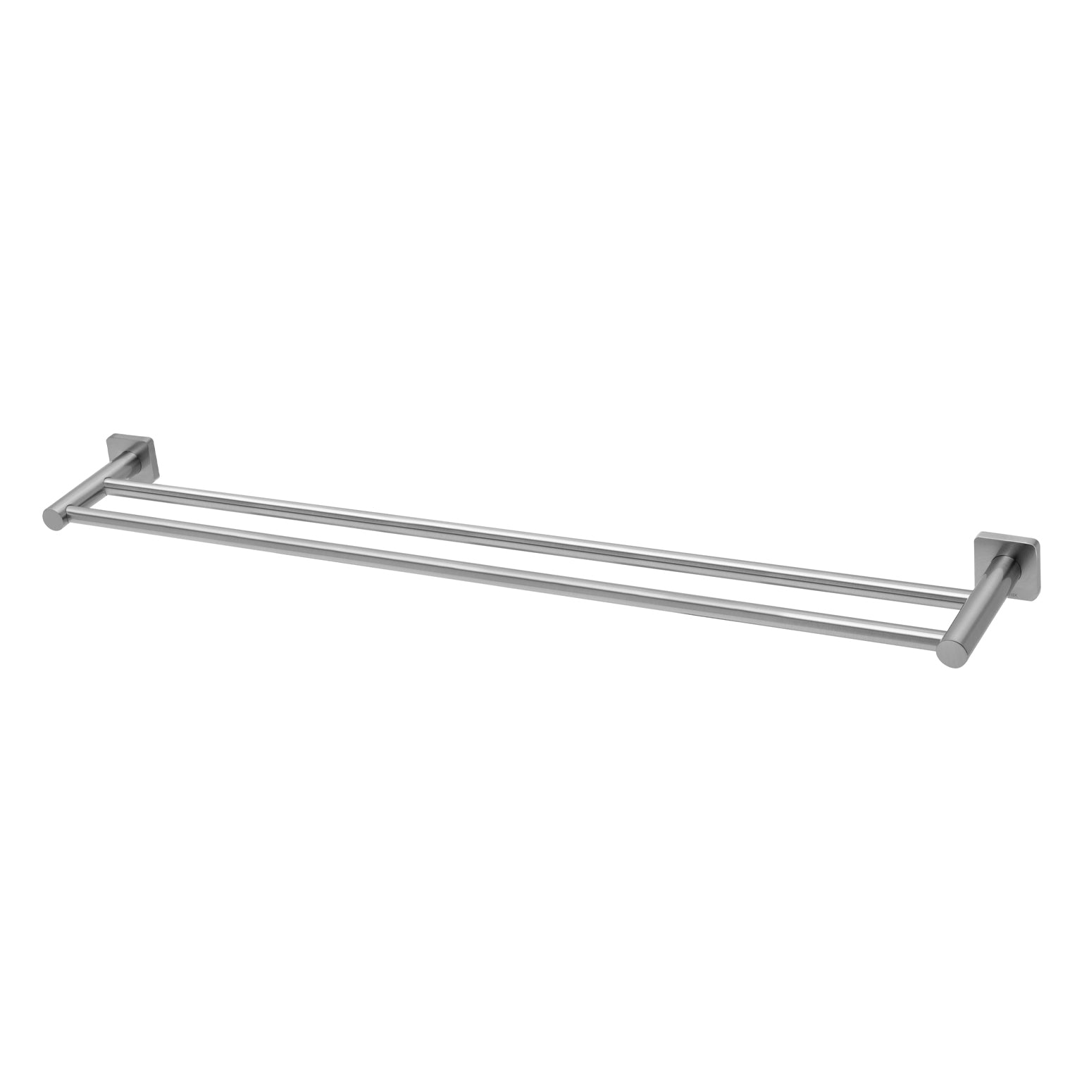 Phoenix Radii SS 316 Double Towel Rail Square Plate 800mm, Stainless Steel