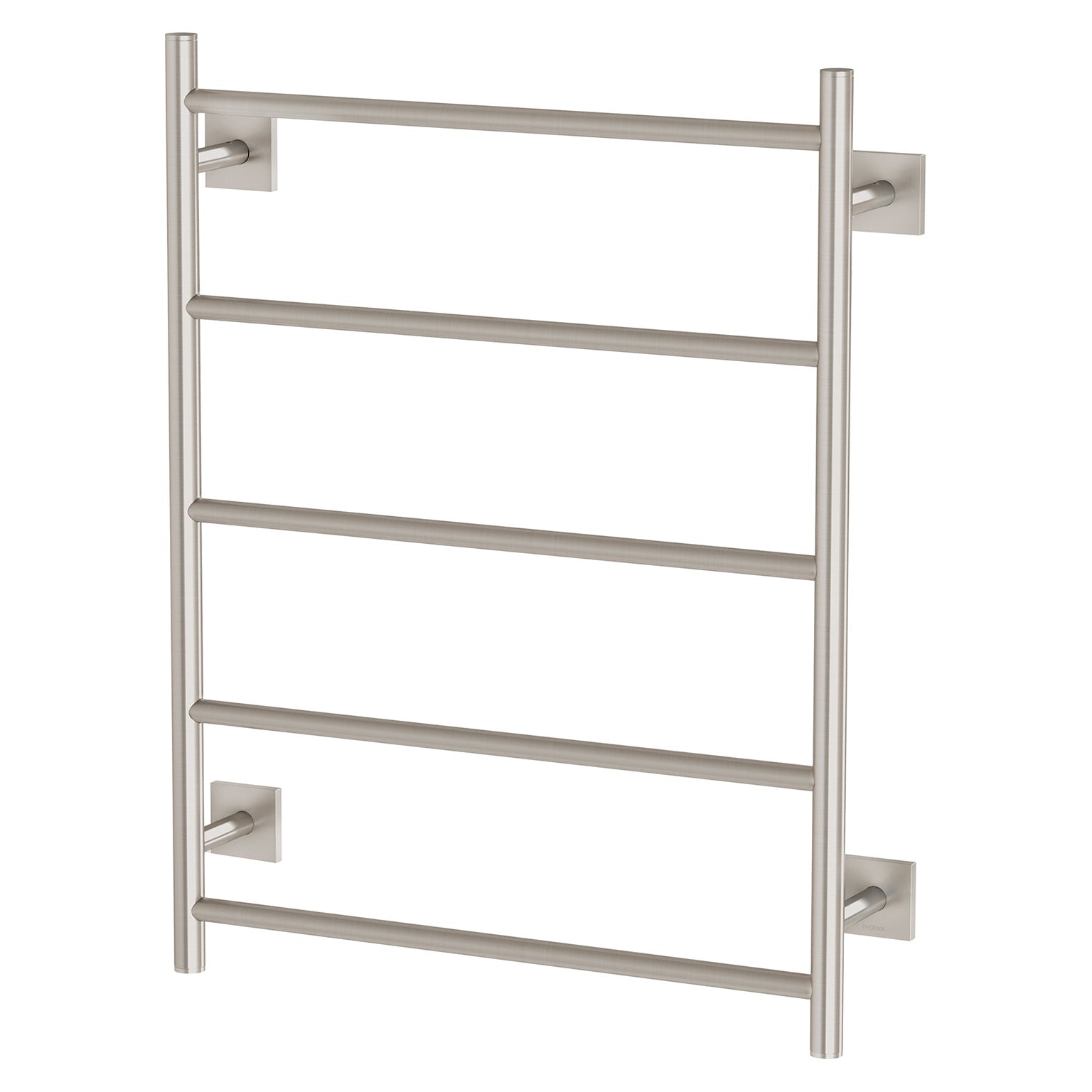 Phoenix Radii Towel Ladder 550 x 740mm Square Plate, Brushed Nickel