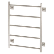 Phoenix Radii Heated Towel Ladder 550 x 740mm Square Plate, Brushed Nickel