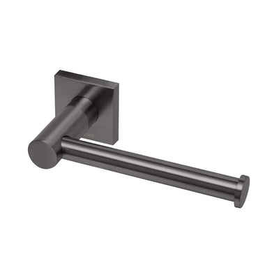 Phoenix Radii Toilet Roll Holder Square Plate, Brushed Carbon