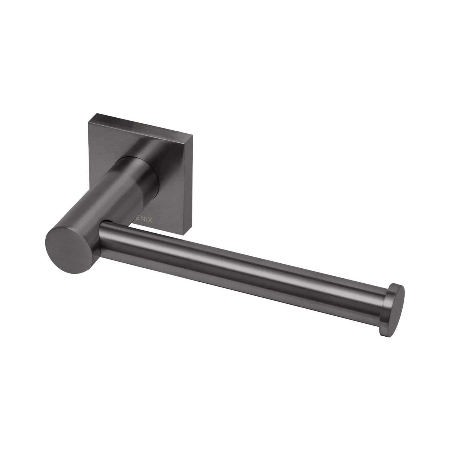 Phoenix Radii Toilet Roll Holder Square Plate, Matte Black