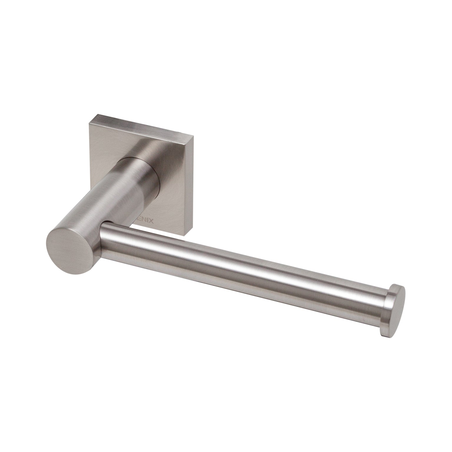 Phoenix Radii Toilet Roll Holder Square Plate, Brushed Nickel