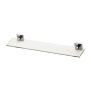 Phoenix Radii Glass Shelf Square Plate, Chrome