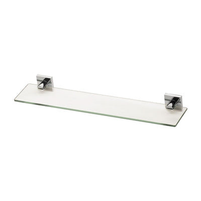 Phoenix Radii Glass Shelf Square Plate, Chrome